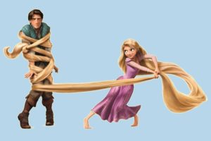 Disney love songs playlist cover showing eugene and rupunzel