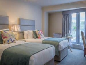 A twin room in the hyde hotel for a galway hen party package
