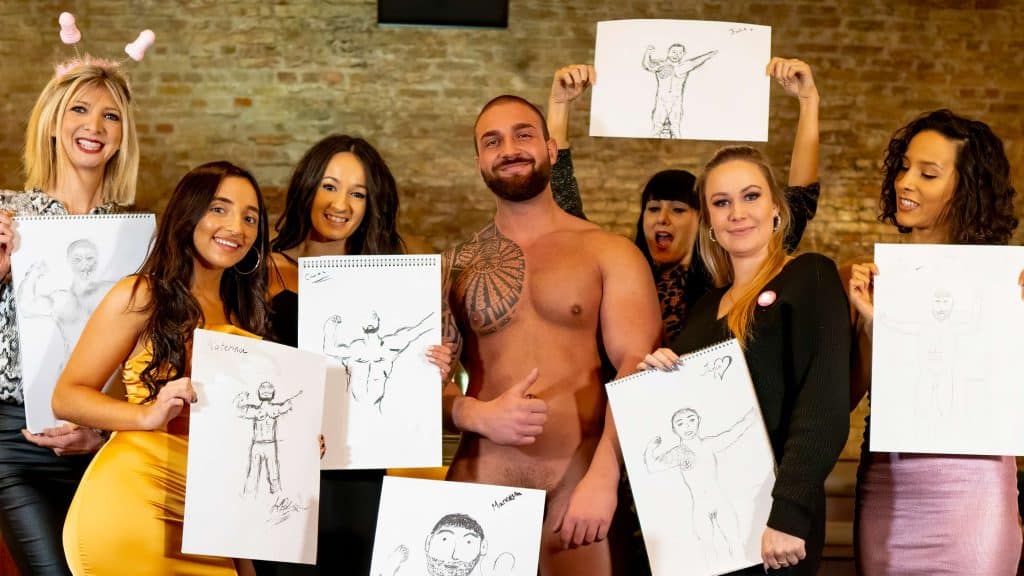 Life Drawing Hen Party and draw a nude