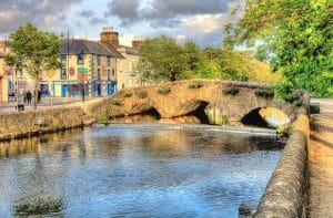 A photo of Westport town and river for Westport hen party ideas