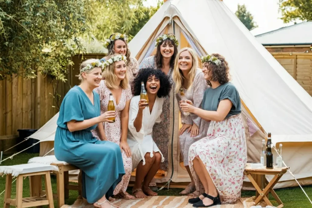 Hen Party At Home Glamping Backyard